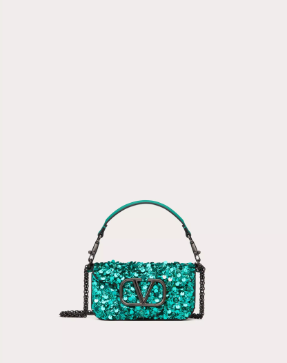 SMALL LOCÒ SHOULDER BAG WITH 3D EMBROIDERY